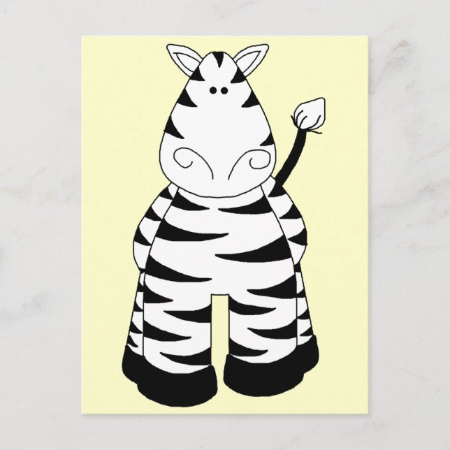 Zebra Postkarte (Vorderseite)