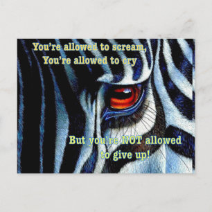 Zebra Postkarte