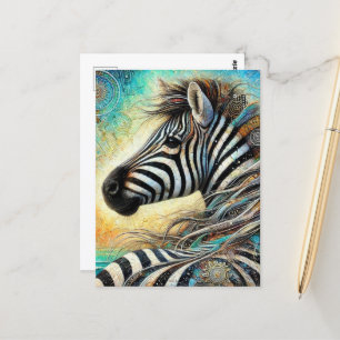Zebra Postkarte