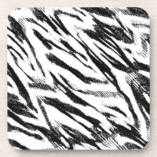 Zebra Print Art Untersetzer (Vorderseite)