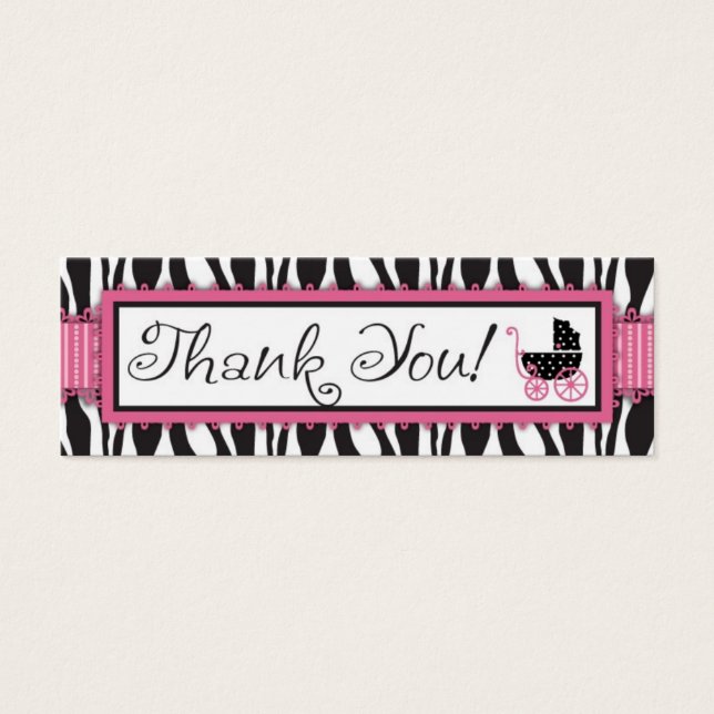 Zebra Print & Baby Carriage - Tag (Vorderseite)