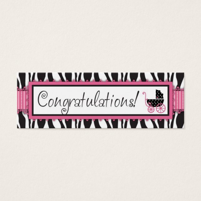 Zebra Print & Baby Carriage - Tag (Vorderseite)