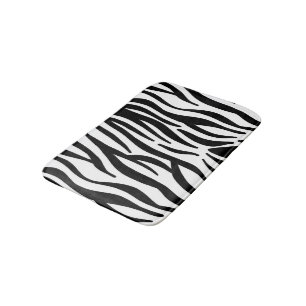 Zebra Print Bath Mat Badematte