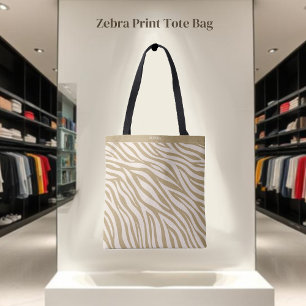 Zebra Print-Beige- Tasche