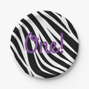 Zebra Print Birthday Party Kinder Pappteller