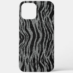Zebra Print Black and Gray Silver Case-Mate iPhone Hülle