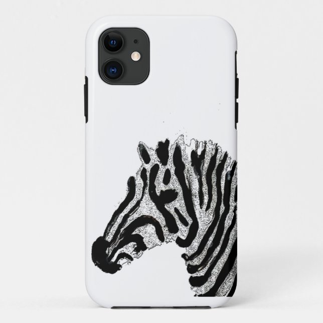 Zebra Print Black and White Stripes Case-Mate iPhone Hülle (Rückseite)