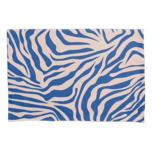 Zebra Print Blue Zebra Stripes Animal Print Kissenbezug