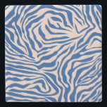 Zebra Print Blue Zebra Stripes Animal Print Steinuntersetzer<br><div class="desc">Zebra Print - blau und beige Zebra Streifen - Wild Animal Print.</div>