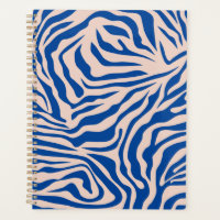Zebra Print Blue Zebra Stripes Poster de animal