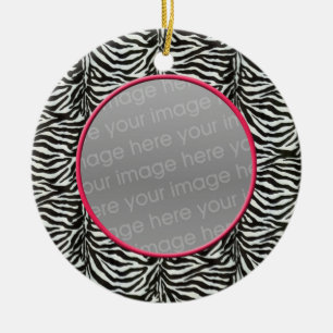 Zebra Print Chic Foto Ornamente
