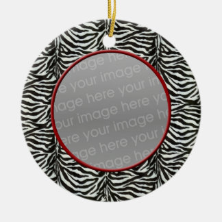 Zebra Print Chic Foto Ornamente