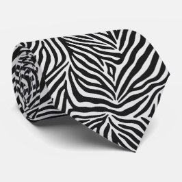Zebra Print Classic Black & White Krawatte