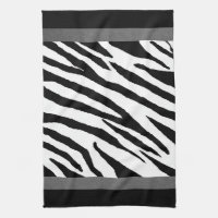 Zebra Print Cuisine Serviette Argent Conception