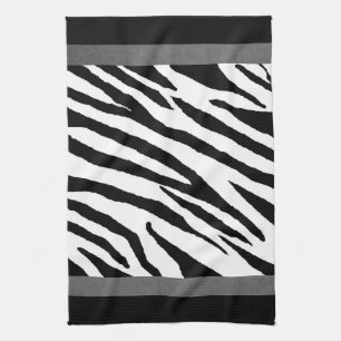 Zebra Print Cuisine Serviette Argent Conception