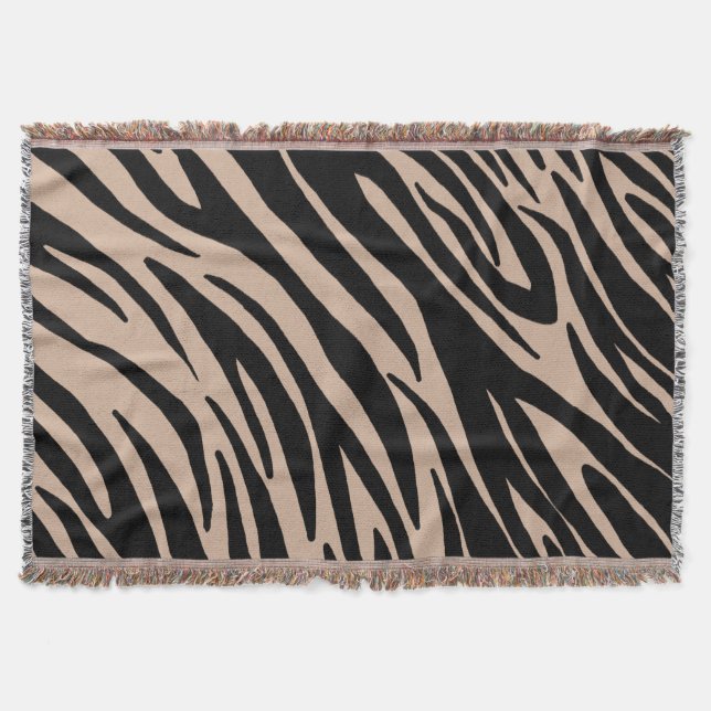 Zebra Print Custom Throw Blanket Decke (Vorderseite)
