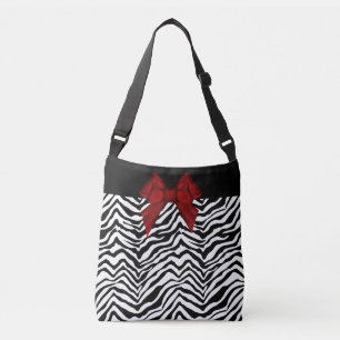 Zebra Print Custom Totbeutel Tragetaschen Mit Langen Trägern