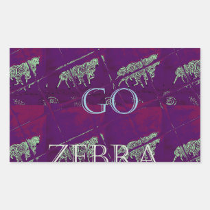 Zebra Print Décor: Ein Spaß Design Rechteckiger Aufkleber