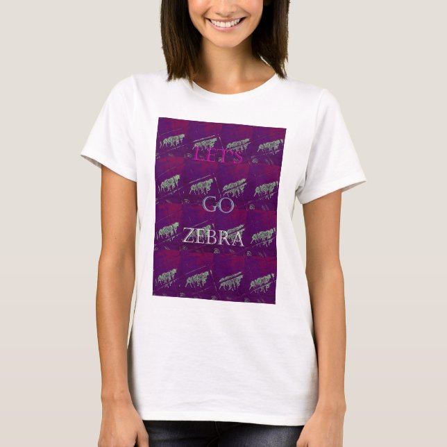 Zebra Print Décor: Ein Spaß Design T-Shirt (Vorderseite)