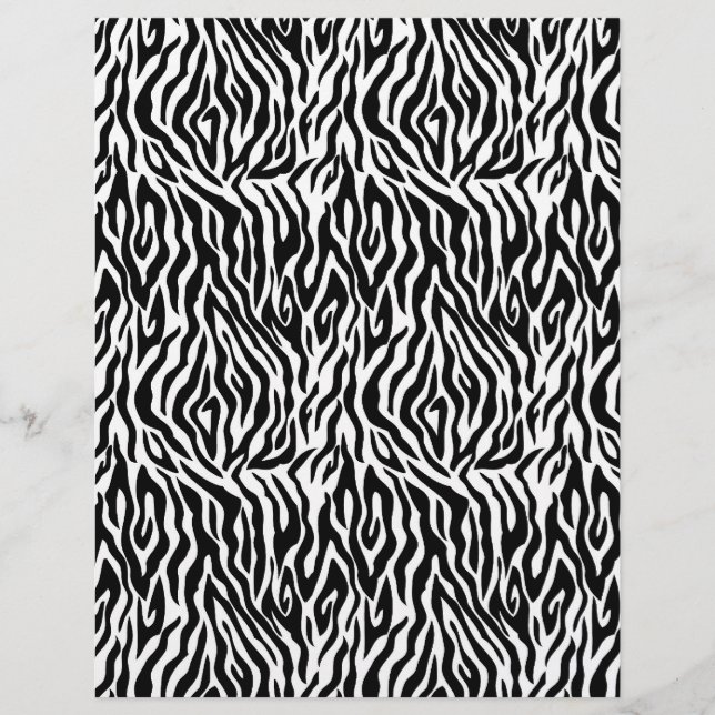 Zebra Print, doppelseitiges Scrapbook (Vorderseite)