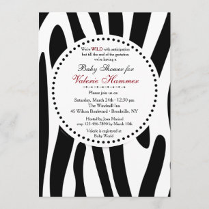 Zebra Print Einladung