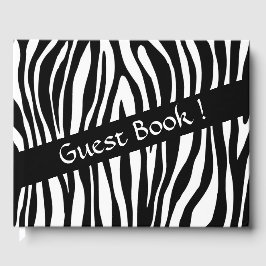 Zebra Print Guest Book Gästebuch