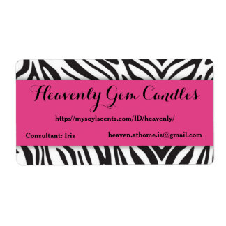 Zebra Print & Hot Pink Business Étiquette