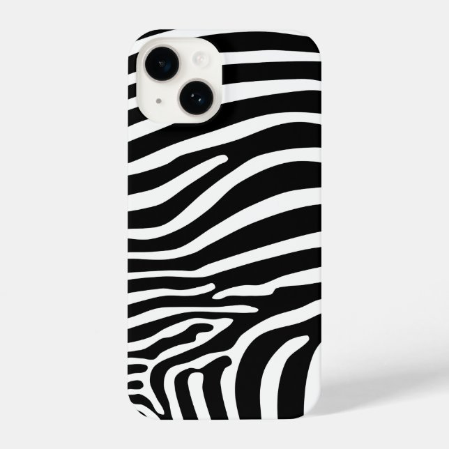 Zebra Print iPhone 14 Hülle (Rückseite)