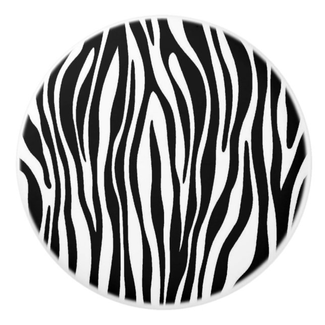 Zebra Print Keramikknauf (Vorderseite)