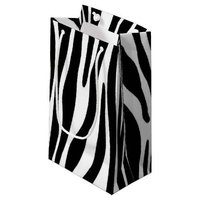 Zebra Print Kleine Geschenktüte (Vorderseite Schrägansicht)
