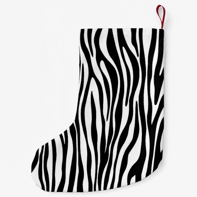 Zebra Print Kleiner Weihnachtsstrumpf (Rückseite)