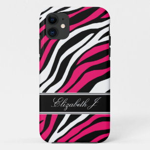 Zebra Print Mix Fuchsia iPhone 5 Coque
