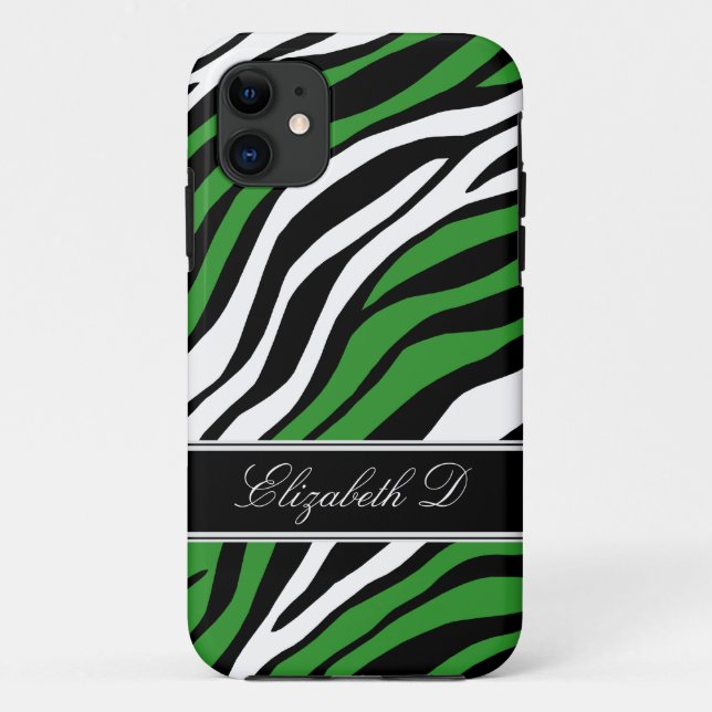 Zebra Print Mix Green iPhone 5 Fall Case-Mate iPhone Hülle (Rückseite)