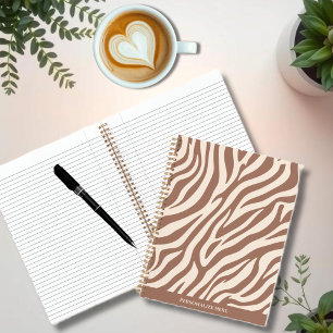 Zebra Print-Mocha Mousse- Notizbuch