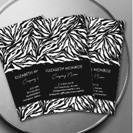 Zebra Print Modern Visitenkarte