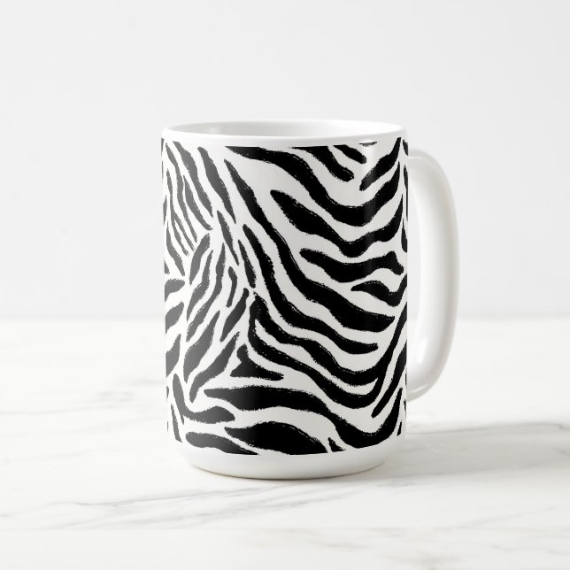 Zebra Print Mug Kaffeetasse (VorderseiteRechts)