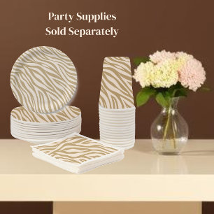 Zebra Print-Neutral Beige Serviette