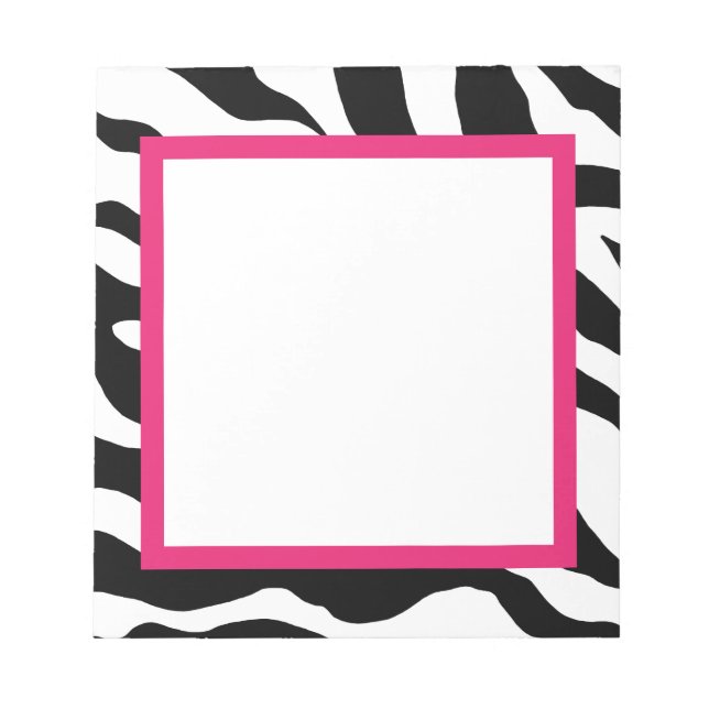 Zebra Print Notepad Notizblock (Vorderseite)