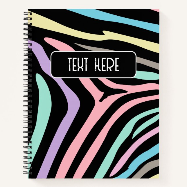 Zebra Print Notizbuch (Vorderseite)