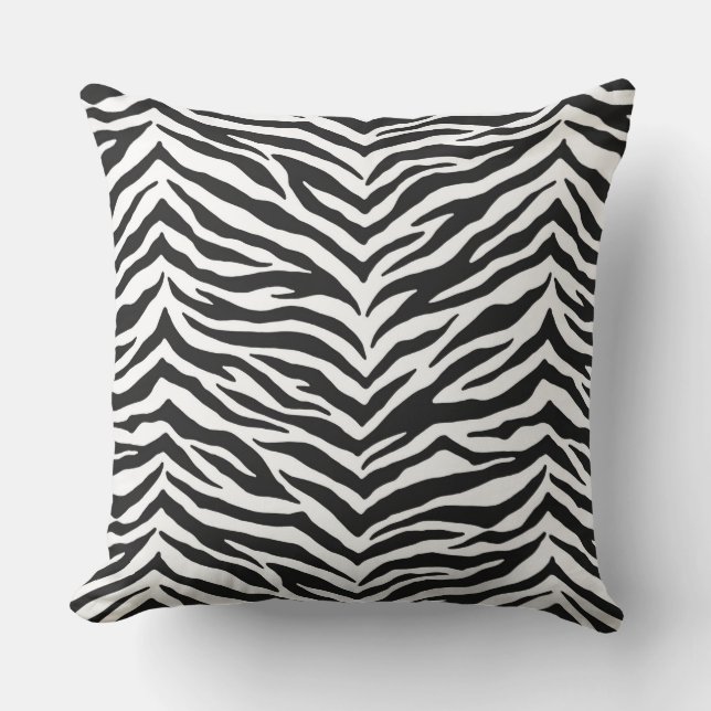 Zebra Print Outdoor Throw Kissen (Vorderseite)