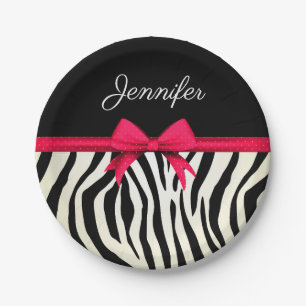 Zebra Print Pappteller