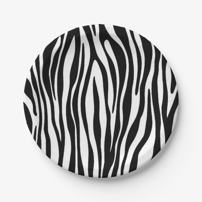 Zebra Print Pappteller (Vorderseite)