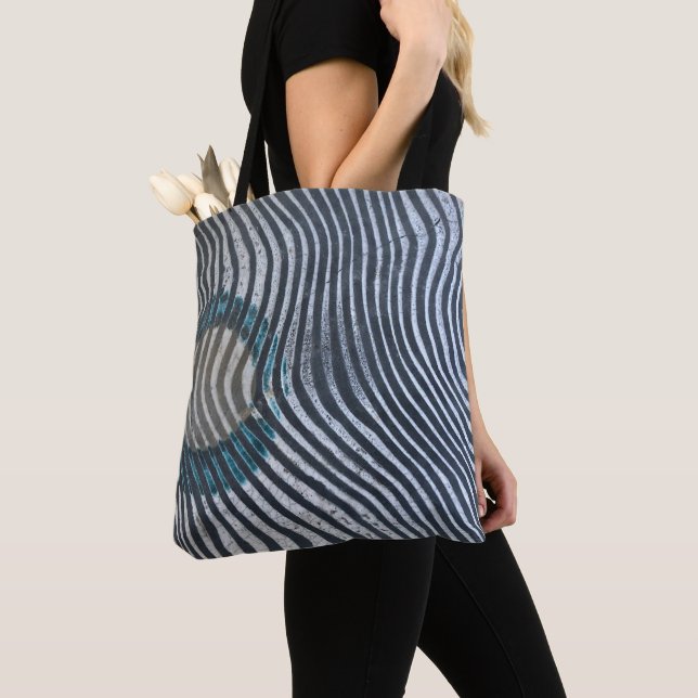 Zebra Print Pattern Afrikanische Kunst Tasche (Von Nahem)