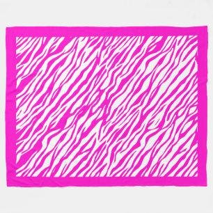 Zebra Print Pattern Fleece Blanket