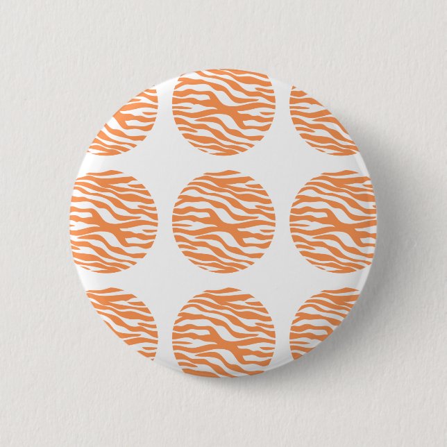 Zebra Print Polka Dots Button (Vorderseite)