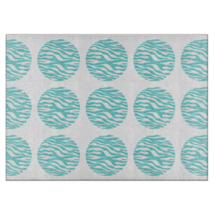 Zebra Print Polka Dots Cutting Board Schneidebrett