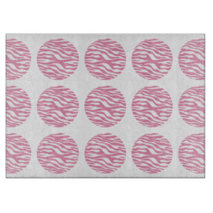 Zebra Print Polka Dots Cutting Board Schneidebrett