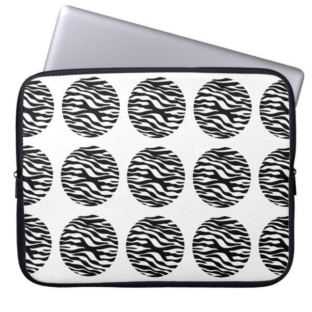 Zebra Print Polka Dots Electronics Sleeve (Vorderseite)