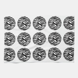 Zebra Print Polka Dots Handtuch