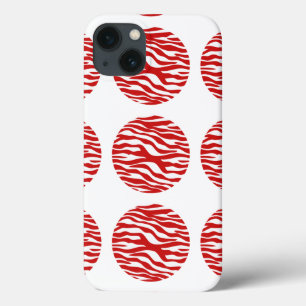 Zebra Print Polka Dots iPad BT Fall iPhone 13 Hülle